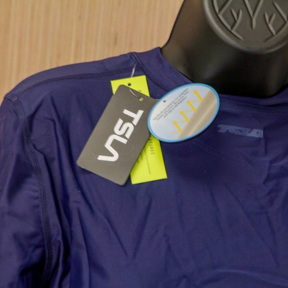 Women's Half-Zip Front Rash Guard, UPF 50+ Side Adjustable Long Sleeve Swim- M - Picture 4 of 5